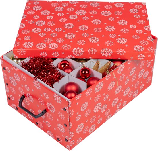 slang Aarzelen Legacy MaxxHome Kerstmis decoratie opbergbox - kerstballen box - 38 compartimenten  | bol.com