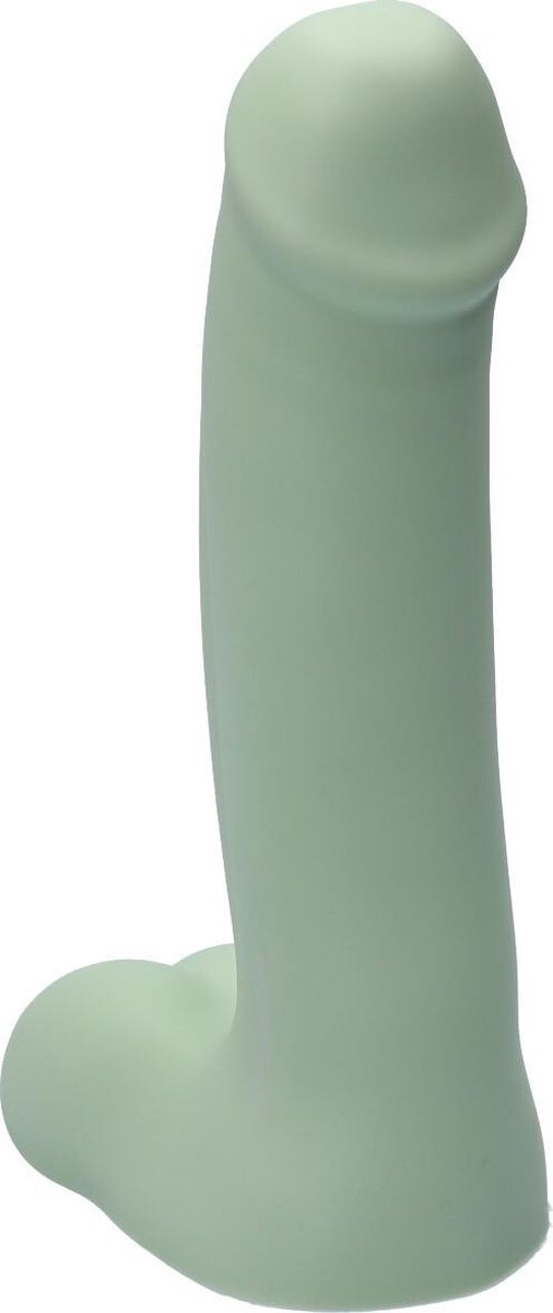 Goedkoopste Ylva & Dite - Helios - XL Siliconen dildo met balzak - Made in Holland - Pastel Groen