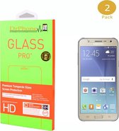DrPhone 2 x J7 2016 Glas - Glazen Screen protector - Tempered Glass 2.5D 9H (0.26mm)