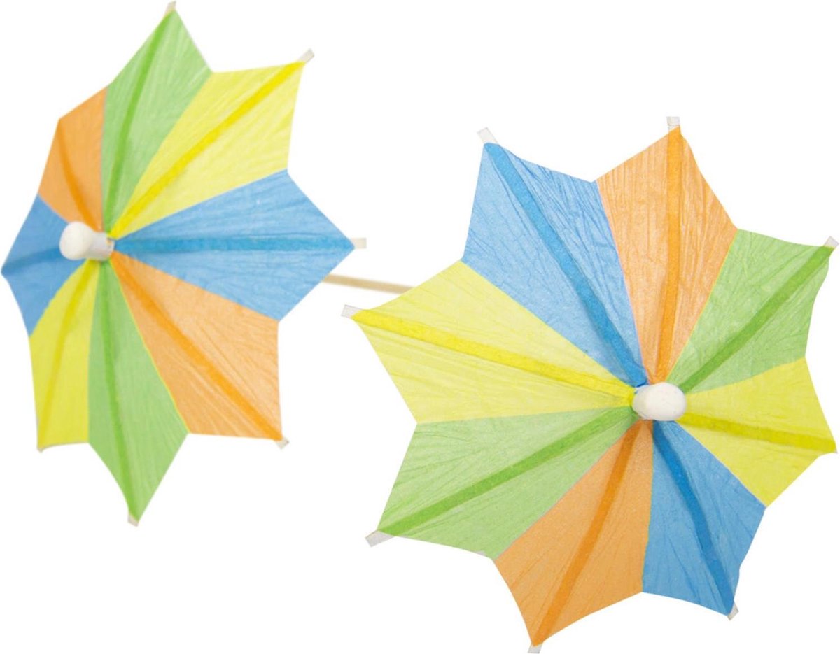 Folat - Prikkers - Parasol - Zomerkleuren - 10cm - 10st.