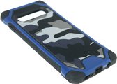 Camouflage hoesje blauw Geschikt voor Samsung Galaxy S10