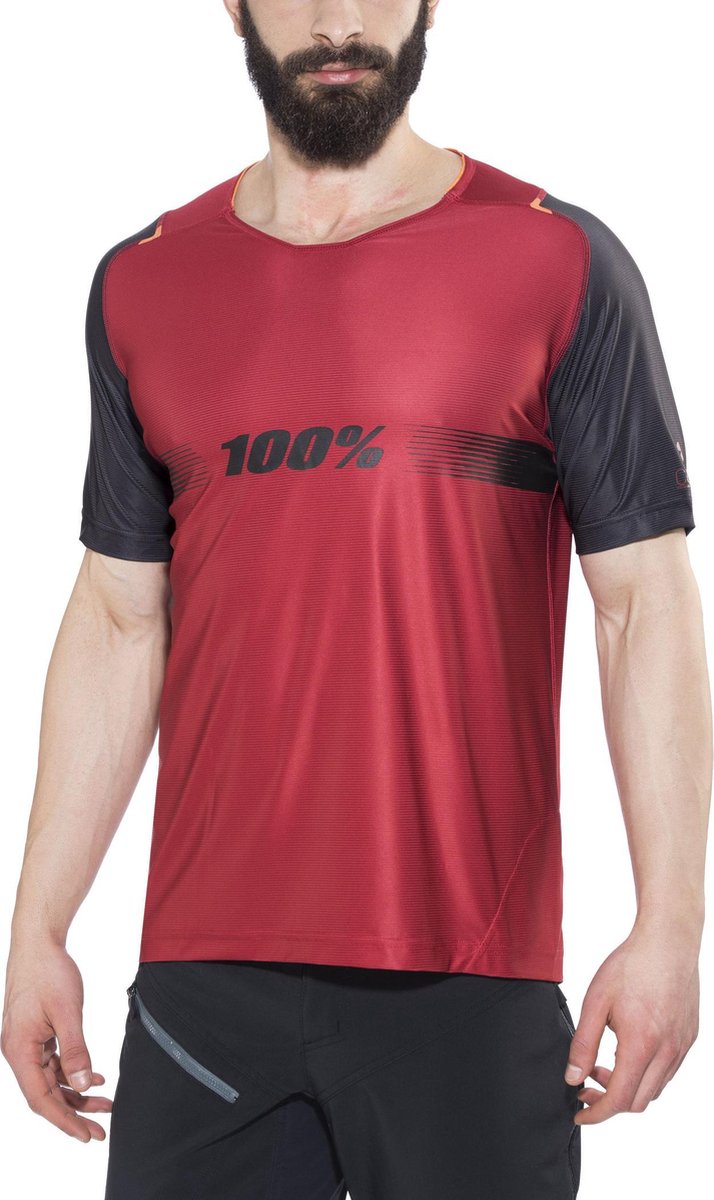 100% Celium Solid Jersey korte mouwen rood Maat L