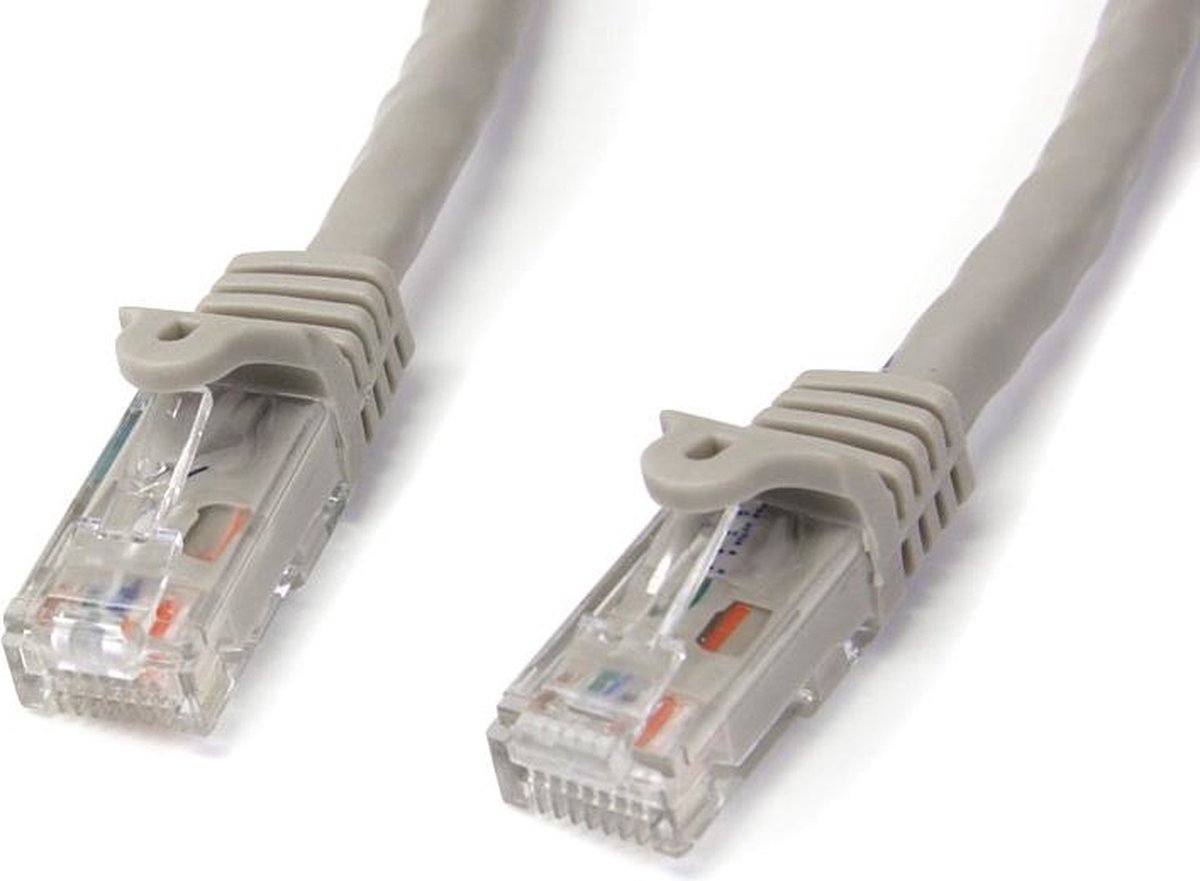 Cat6 patchkabel met snagless RJ45 connectors, 5 m, grijs