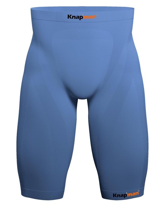 Knapman Zoned Compression Shorts 45% Lichtblauw | Compressiebroek - Liesbroek voor Heren | Maat L