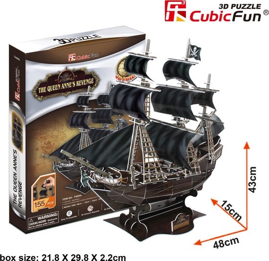 Puzzle 3D Okr?t piracki - Zemsta kr—lowej Anny