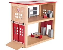 Tidlo Fire Station & Accessories Set Blank/rood 54 Cm