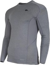 Donnay compressie shirt lange mouw - Baselayer - Heren - Maat M - Grijs gemÃªleerd