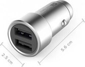 Xiaomi auto oplader - 2 USB-ingangen - Zilver