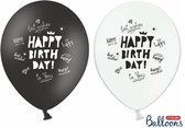 Ballonnen Happy Birthday modern 50 stuks
