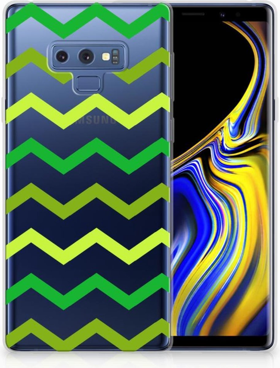 Samsung Galaxy Note 9 TPU bumper Zigzag Groen