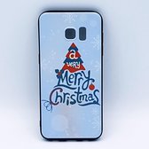 Geschikt voor Samsung S7 Edge – hoes, cover – TPU – kerst – a very Merry Christmas – wit