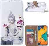 Xssive Hoesje voor Samsung Galaxy A30 A305 - Book Case - Boeddha