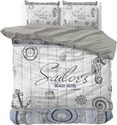 Dreamhouse Sailors Beach - Dekbedovertrekset - Tweepersoons - 200x200/220 + 2 kussenslopen 60x70 - Blauw