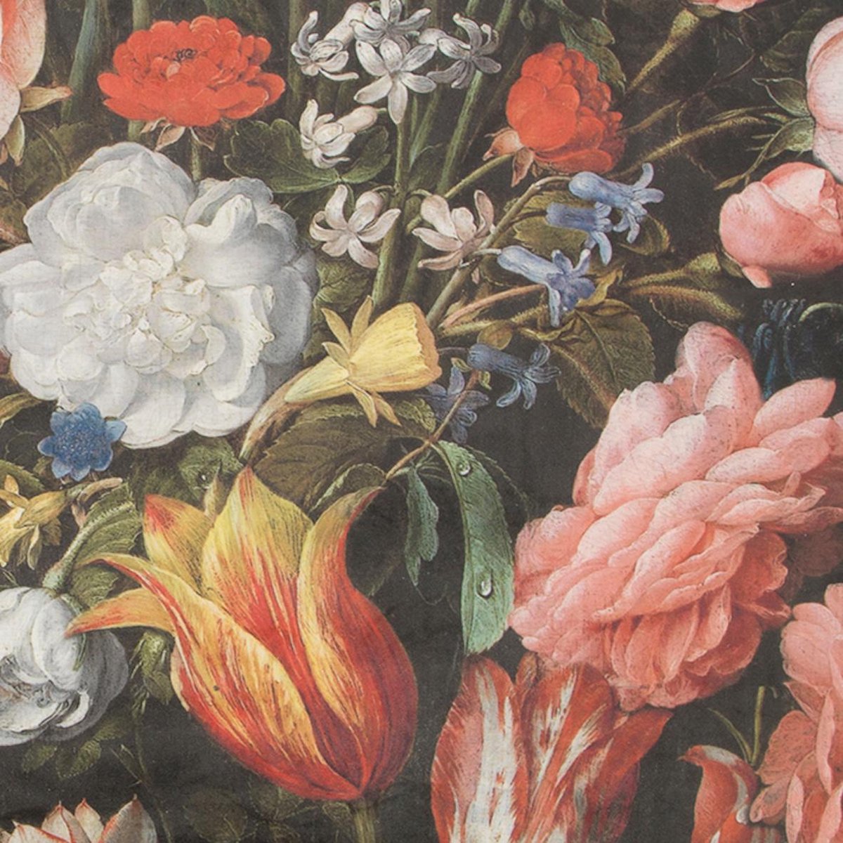 velours bloemen en tulpen stof - velvet digitale print stof per velours stof... | bol.com