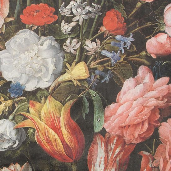 velours bloemen en tulpen stof - velvet digitale print stof per meter -  velours stof... | bol.com