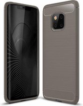 Armor Brushed TPU Back Cover - Huawei Mate 20 Pro Hoesje - Grijs