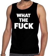 What the Fuck tanktop / mouwloos shirt zwart heren L