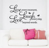 Muursticker Live Laugh Love - Maak uw Huis Gezelliger - Motiverende en Inspirerende Muurstickers