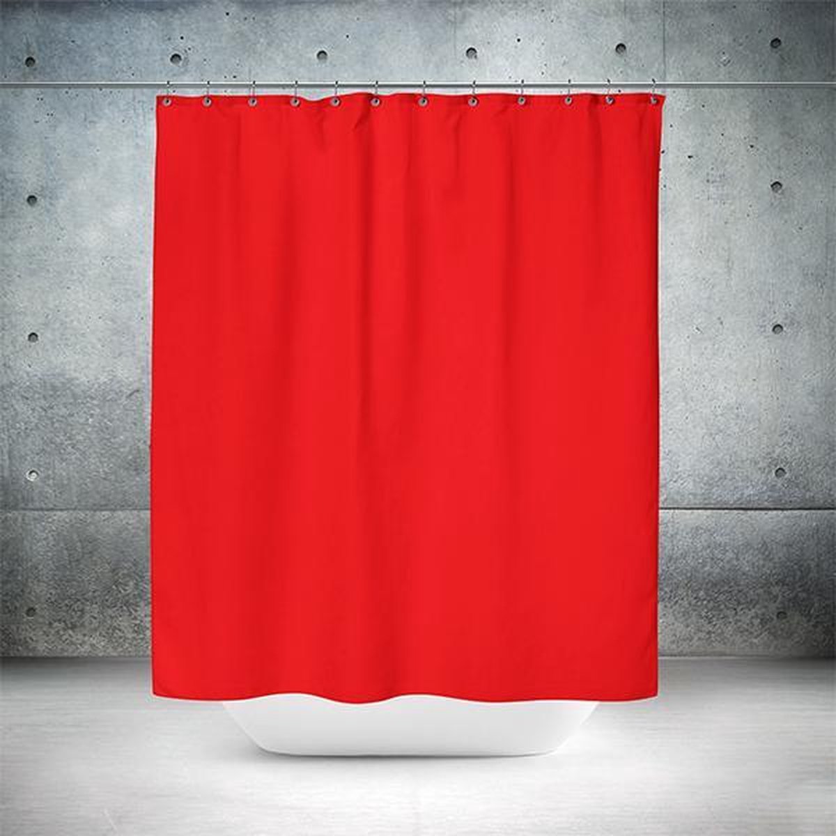 Roomture - douchegordijn - Red wall - 240 x 200 - extra breed
