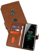 Sony Xperia XZ3 Hoesje Kaarthouder Book Case Telefoonhoesje Bruin