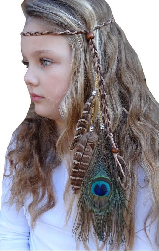 Intiem hier kunst Jessidress Ibiza Style Haarband Hoofdband met veren | bol.com