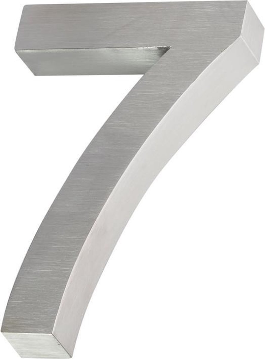 Xaptovi 3D Huisnummer 7 Materiaal: RVS - Hoogte: 20cm - Kleur: RVS
