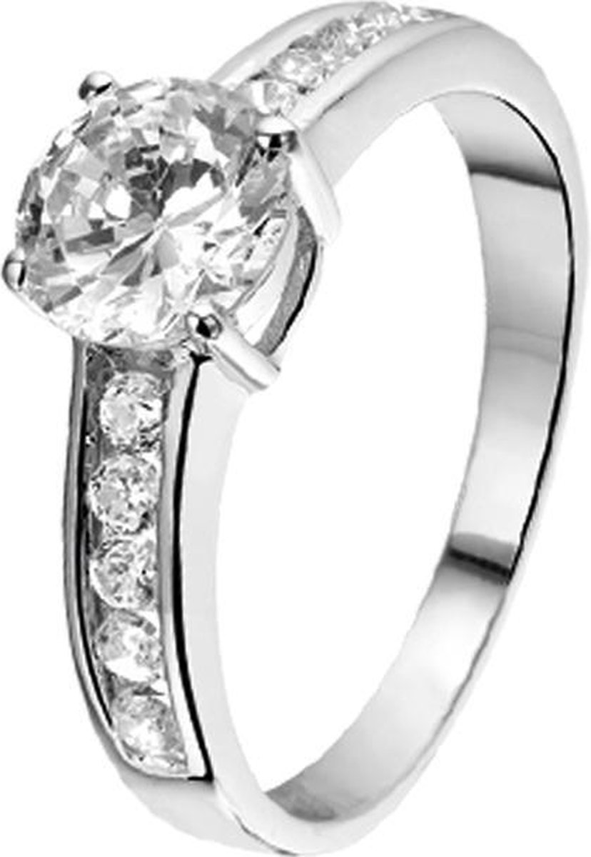 The Jewelry Collection Ring Zirkonia - Zilver
