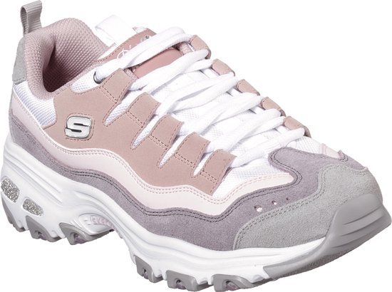 Skechers D'Lites Sure Thing Dames Sneakers - Roze - Maat 37 | bol.com