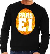 Paas sweater zwart met oranje ei voor heren S