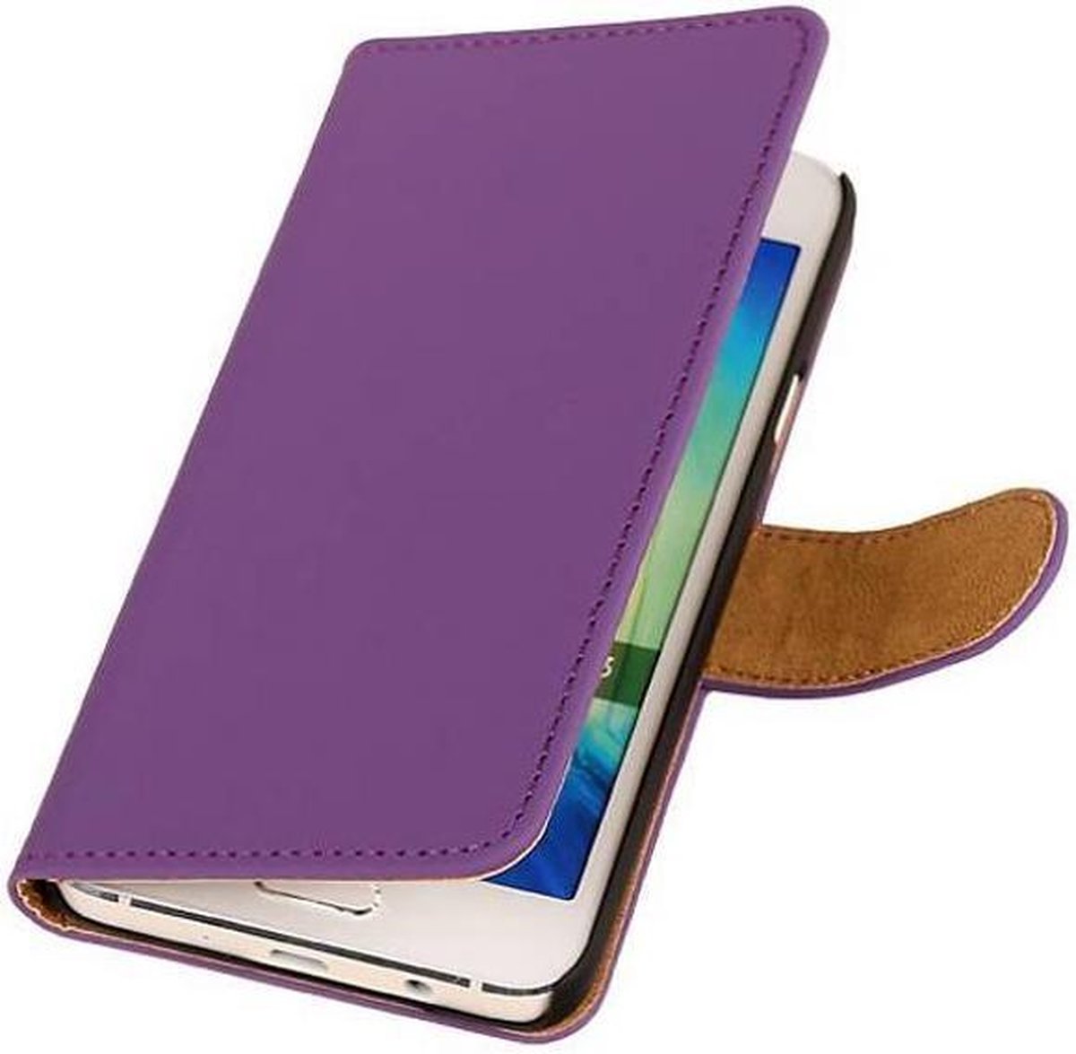 Effen Bookstyle Hoes Geschikt voor Samsung Galaxy A3 Paars