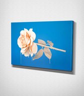 Flower Abstract Canvas - 30 x 40 cm - Bloemen - Schilderij - Canvas - Slaapkamer - Wanddecoratie  - Slaapkamer - Foto op canvas