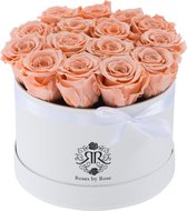 Eternity rozen - Peach Flowerbox longlife rozen - Large wit