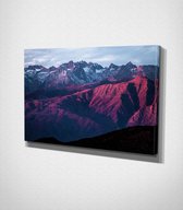 Red Mountain - 30 x 40 cm - Landschap - Schilderij - Canvas - Slaapkamer - Wanddecoratie  - Slaapkamer - Foto op canvas
