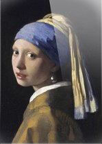 Schilderij - Meisje Met De Parel Johannes Vermeer - Multicolor - 90 X 60 Cm Meisje Met De Parel | Johannes Vermeer | Plexiglas | Wanddecoratie | 60cm X 90cm | Schilderij
