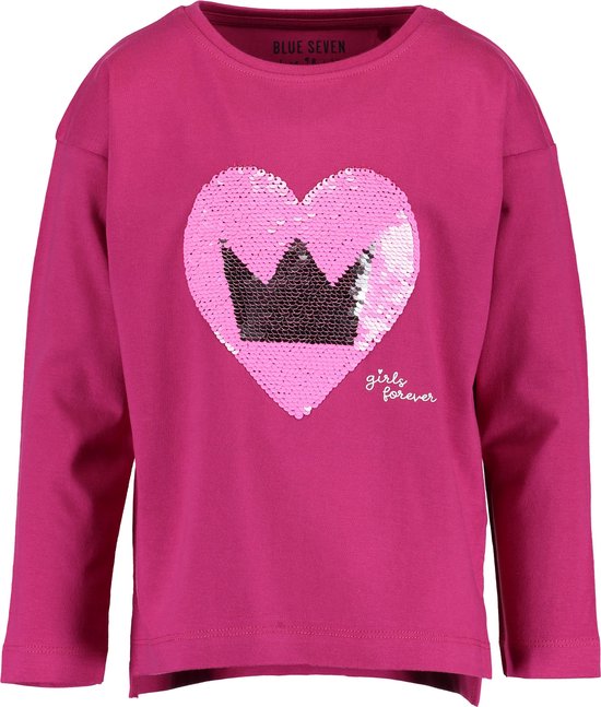 bol.com | Blue Seven Meisjes T-shirt - pink - Maat 128