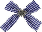 Oktoberfest - Haarclip strik Beieren motief blauw