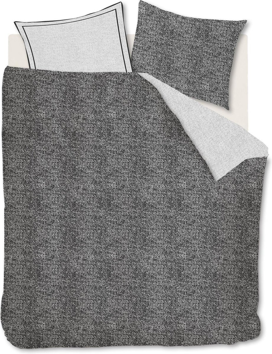 Riviera Maison Coco Dekbedovertrek - Eenpersoons - 140x200/220 cm - Anthracite