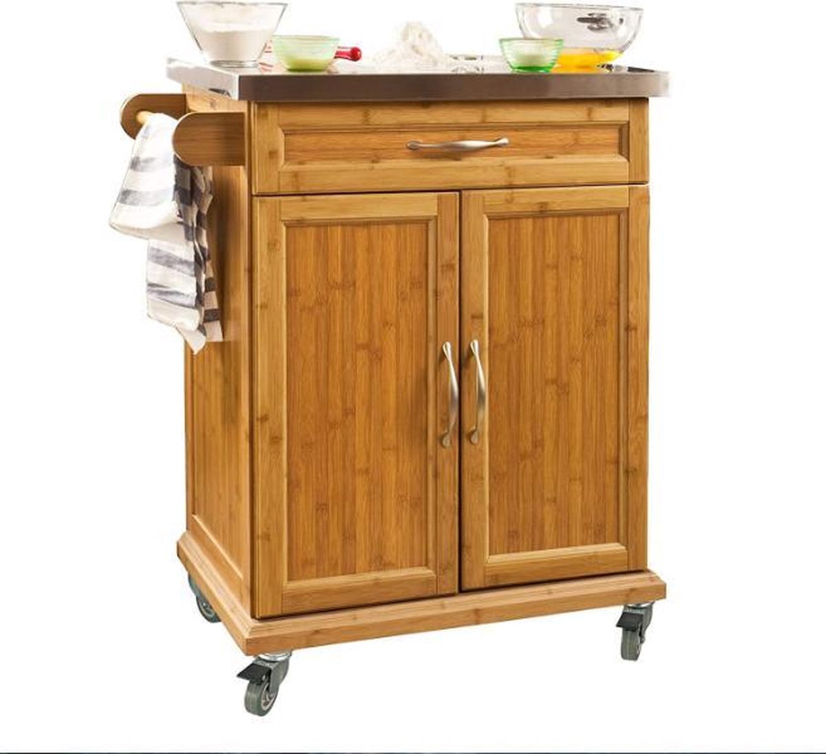 Simpletrade Serveerwagen - Handdoekenrek - Lade - 66x44x90 cm