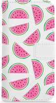 FOONCASE iPhone 7 Plus hoesje - Bookcase - Flipcase - Hoesje met pasjes - Watermeloen