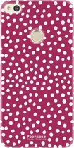 Huawei P8 Lite 2017 hoesje TPU Soft Case - Back Cover - POLKA / Stipjes / Stippen / Rood