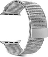 Milanese Loop Armband Speciaal voor Apple Watch Series 4 40 MM - iWatch Milanees Horloge Band - Zilver