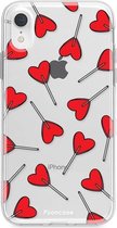 Fooncase Hoesje Geschikt voor iPhone XR - Shockproof Case - Back Cover / Soft Case - Love Pop