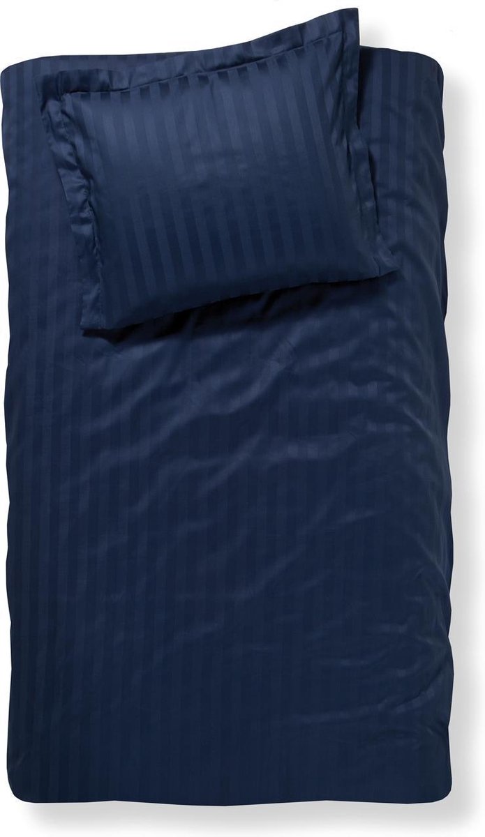 Damai Linea - Dekbedovertrek - 140x200/220 cm - Eenpersoons - Indigo + 1 kussensloop 60x70