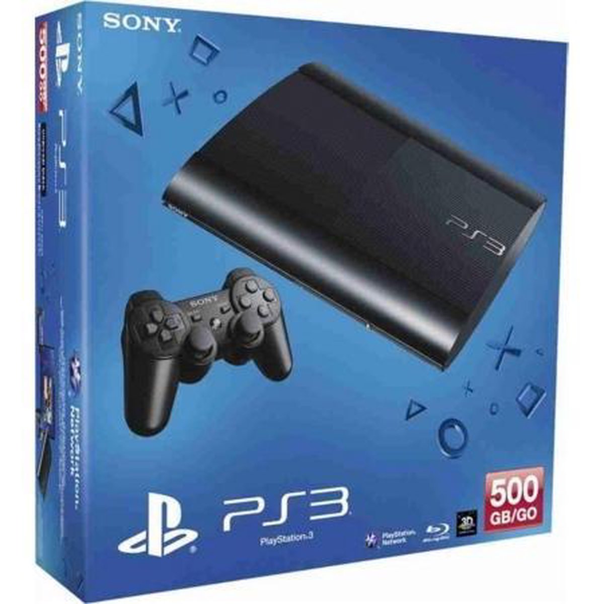 Sony PlayStation 3 Console 500GB Super Slim + 1 Wireless Dualshock 3  Controller -... | bol.com