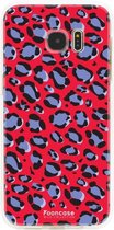 Samsung Galaxy S7 Edge hoesje TPU Soft Case - Back Cover - Luipaard / Leopard print / Rood