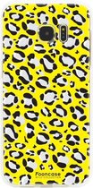 Samsung Galaxy S7 Edge hoesje TPU Soft Case - Back Cover - Luipaard / Leopard print / Geel