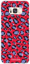 Samsung GalaxyS8 Plus hoesje TPU Soft Case - Back Cover - Luipaard / Leopard print / Rood