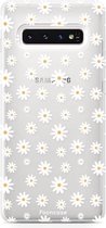 Samsung Galaxy S10 hoesje TPU Soft Case - Back Cover - Madeliefjes