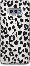 Fooncase Hoesje Geschikt voor Samsung Galaxy S10e - Shockproof Case - Back Cover / Soft Case - Luipaard / Leopard print