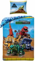 Dinotrux Ty - Dekbedovertrek - Eenpersoons - 140 x 200 cm - Multi